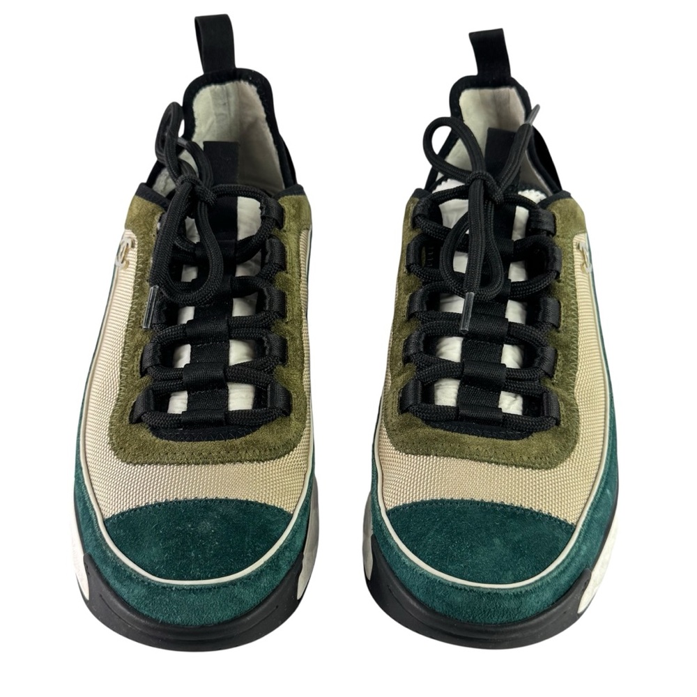 CHANEL G39070 Multicolor Suede Leather CC Interlocking Low Top Sneakers 38 - 8US - Picture 3 of 14